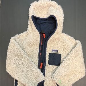Patagonia Cream and Navy Sherpa Jacket